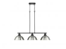  3602-3LP BLK-PW - Duncan 3-Light Linear Pendant in Matte Black with Pewter